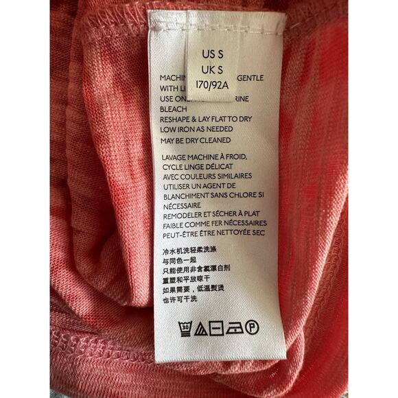 We the Free People Cowl Neck Coral Dolman Sleeve Space Dye Slub Top Small NWOT - Picture 4 of 5